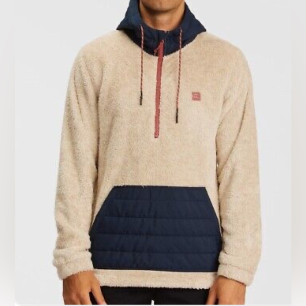 Billabong Adventure Division Badger Half zip Sherpa pullover, Men’s size small